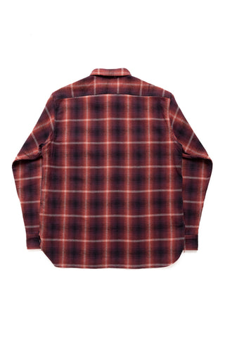 Twill Check L/S work shirt - Red