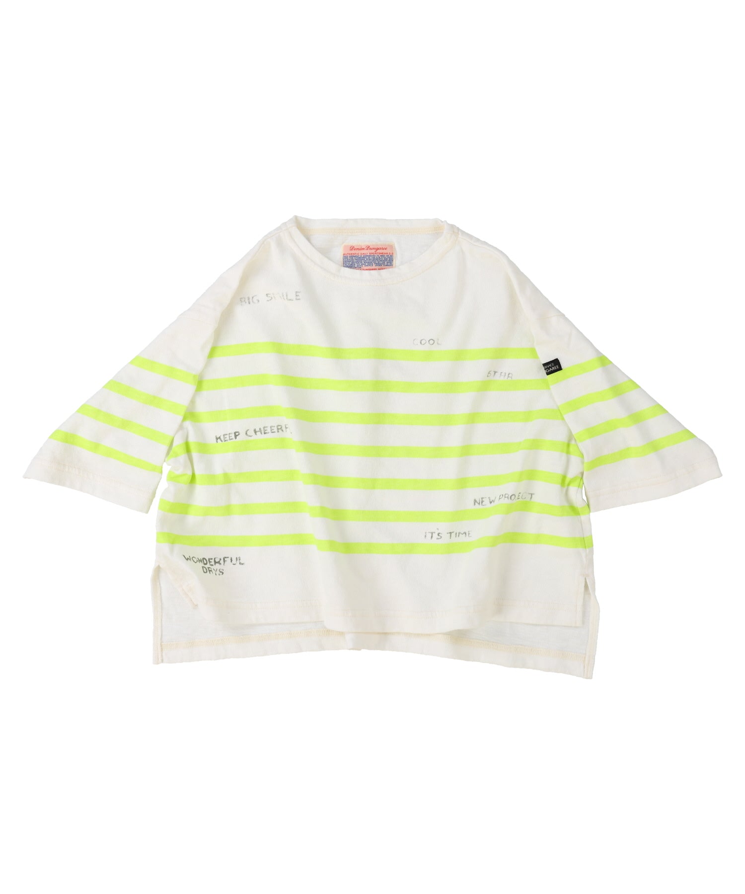 Denim Dungaree Cotton Jersey Striped and Printed TEE