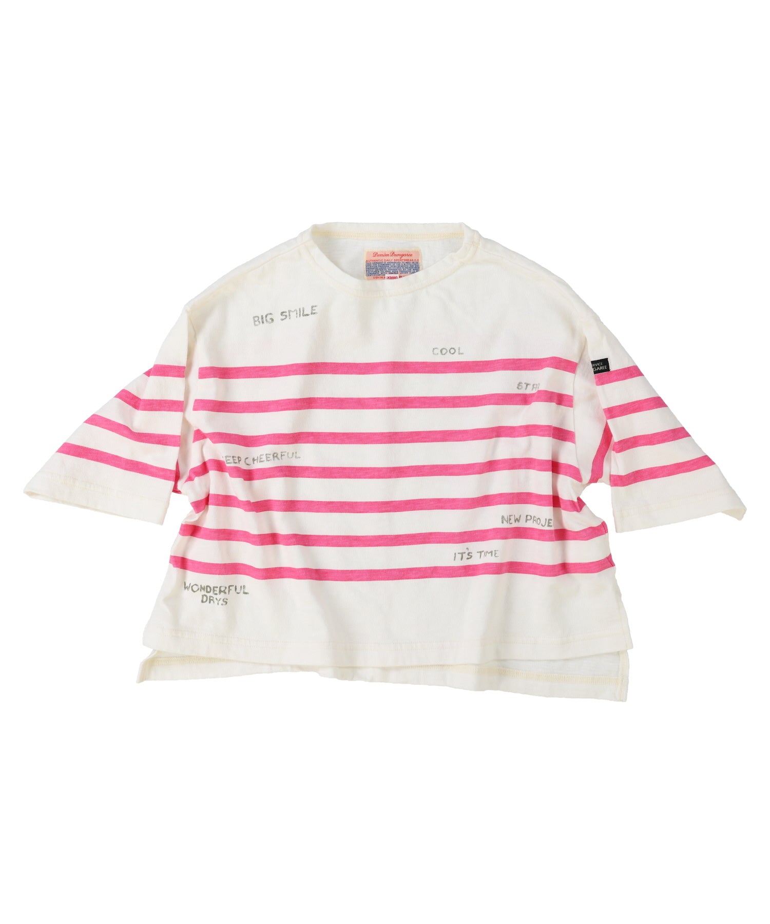 Denim Dungaree Cotton Jersey Striped and Printed TEE