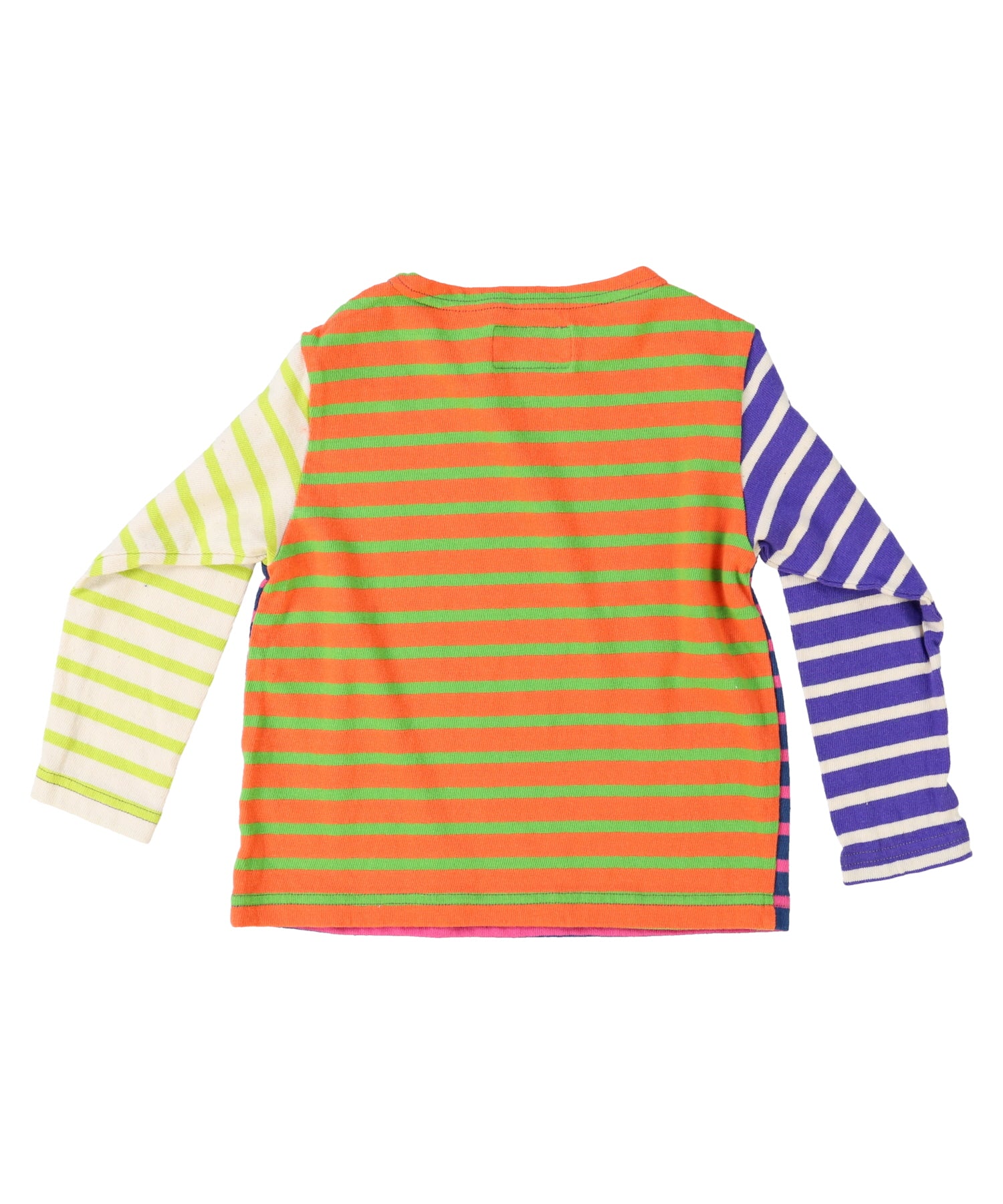 Denim Dungaree Striped Cotton Jersey Boatneck TEE