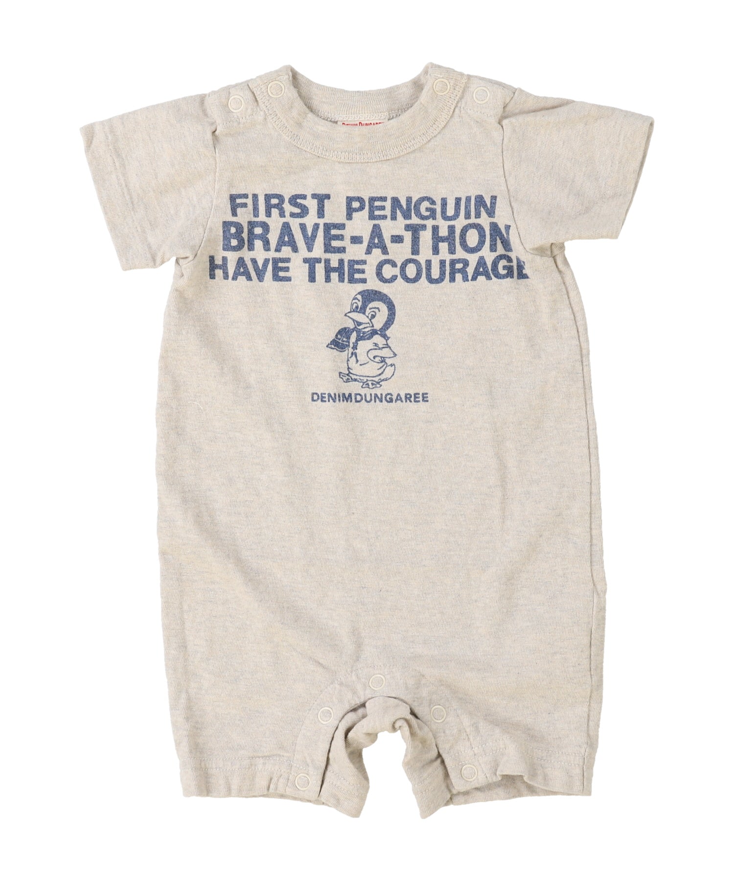 Denim Dungaree Cotton Jersey PENGUIN BABY Rompers