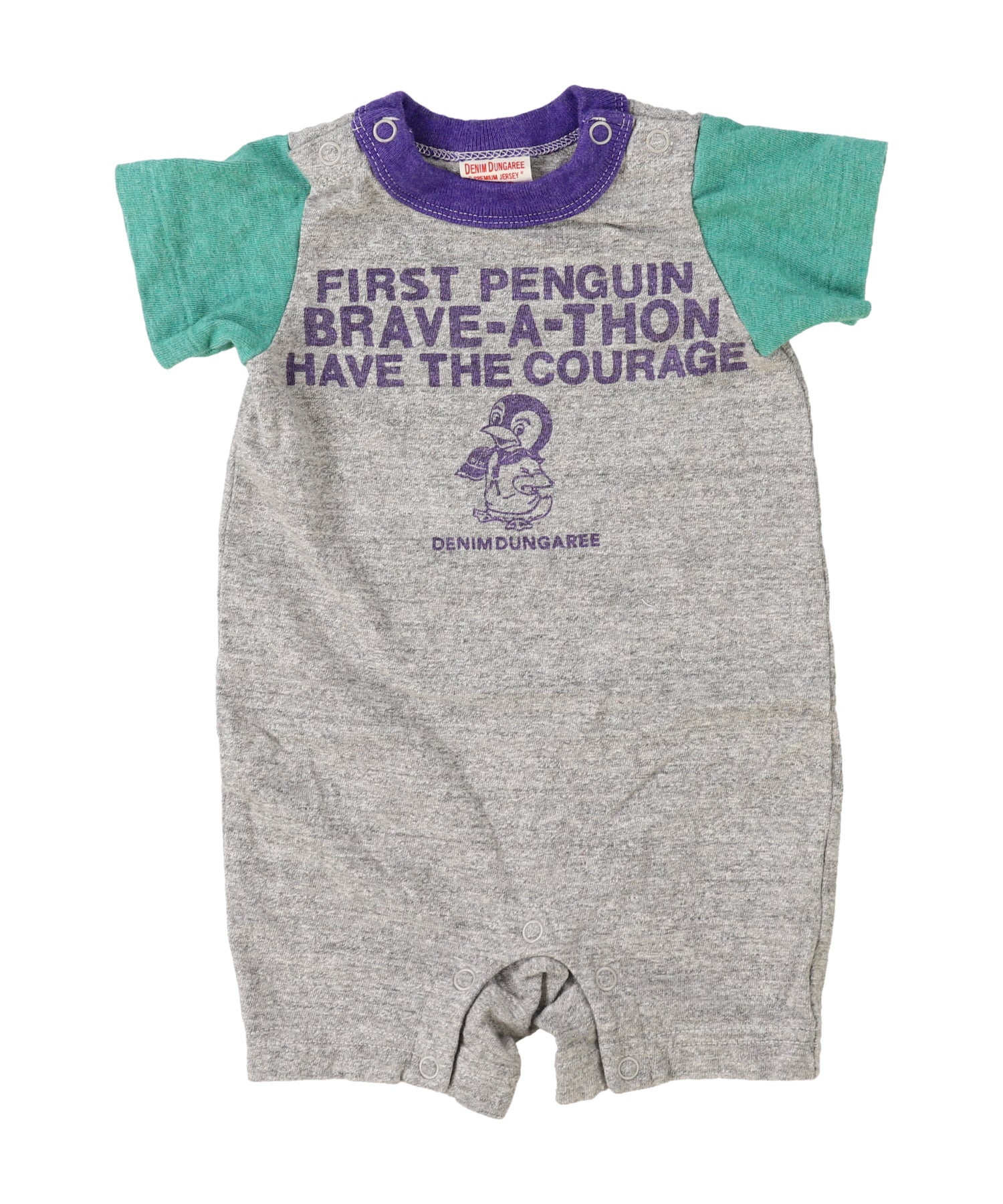 Denim Dungaree Cotton Jersey PENGUIN BABY Rompers