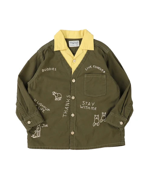 Denim Dungaree Sheeting Scribble Shirt