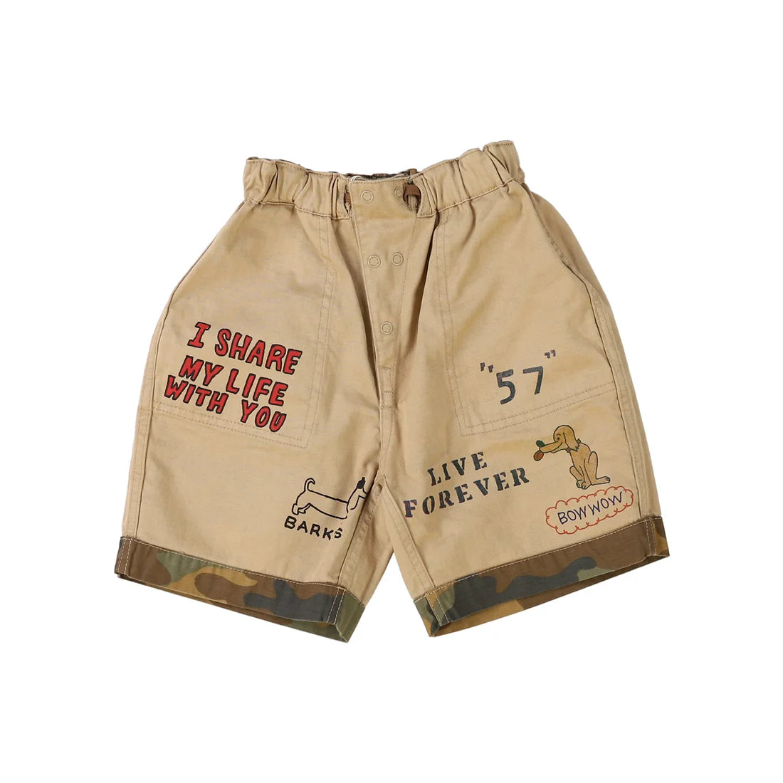 Denim Dungaree Backsatin Shorts