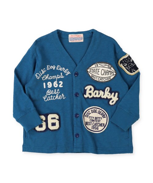 Denim Dungaree Cotton Jersey Patch Cardigan