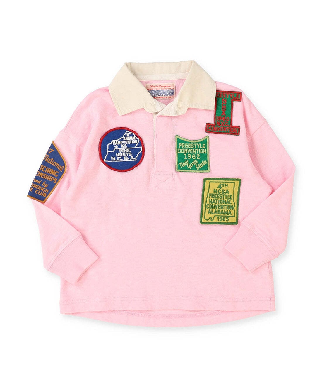 Denim Dungaree Cotton Jersey Patch L/S Rugger Shirt