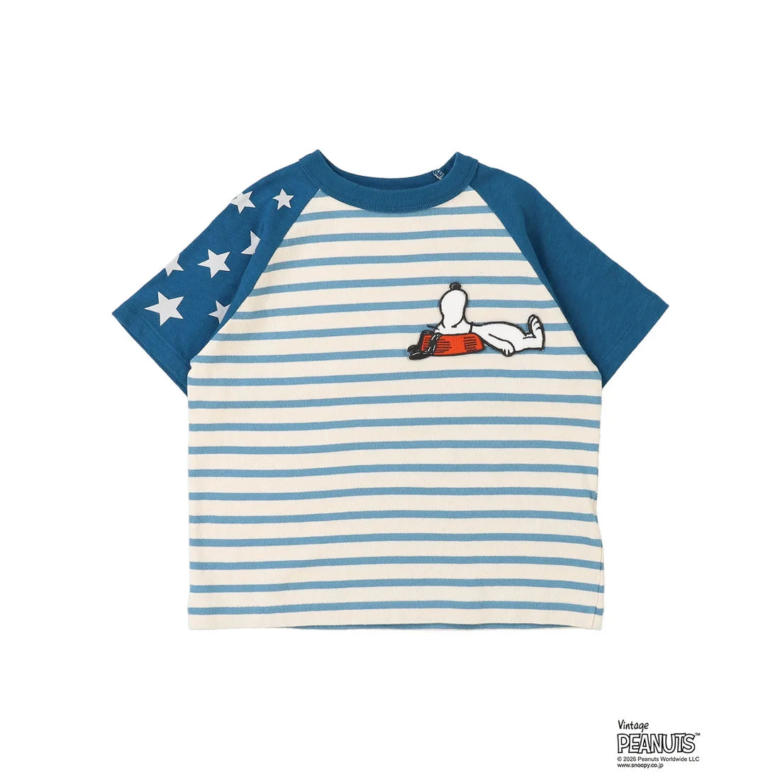 Denim Dungaree Cotton Jersey SNOOPY Striped TEE