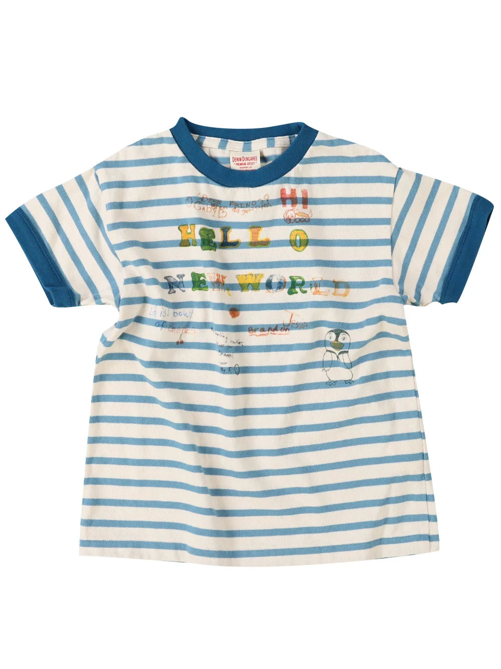 Denim Dungaree Cotton Jersey WORLD Ringer S/S TEE