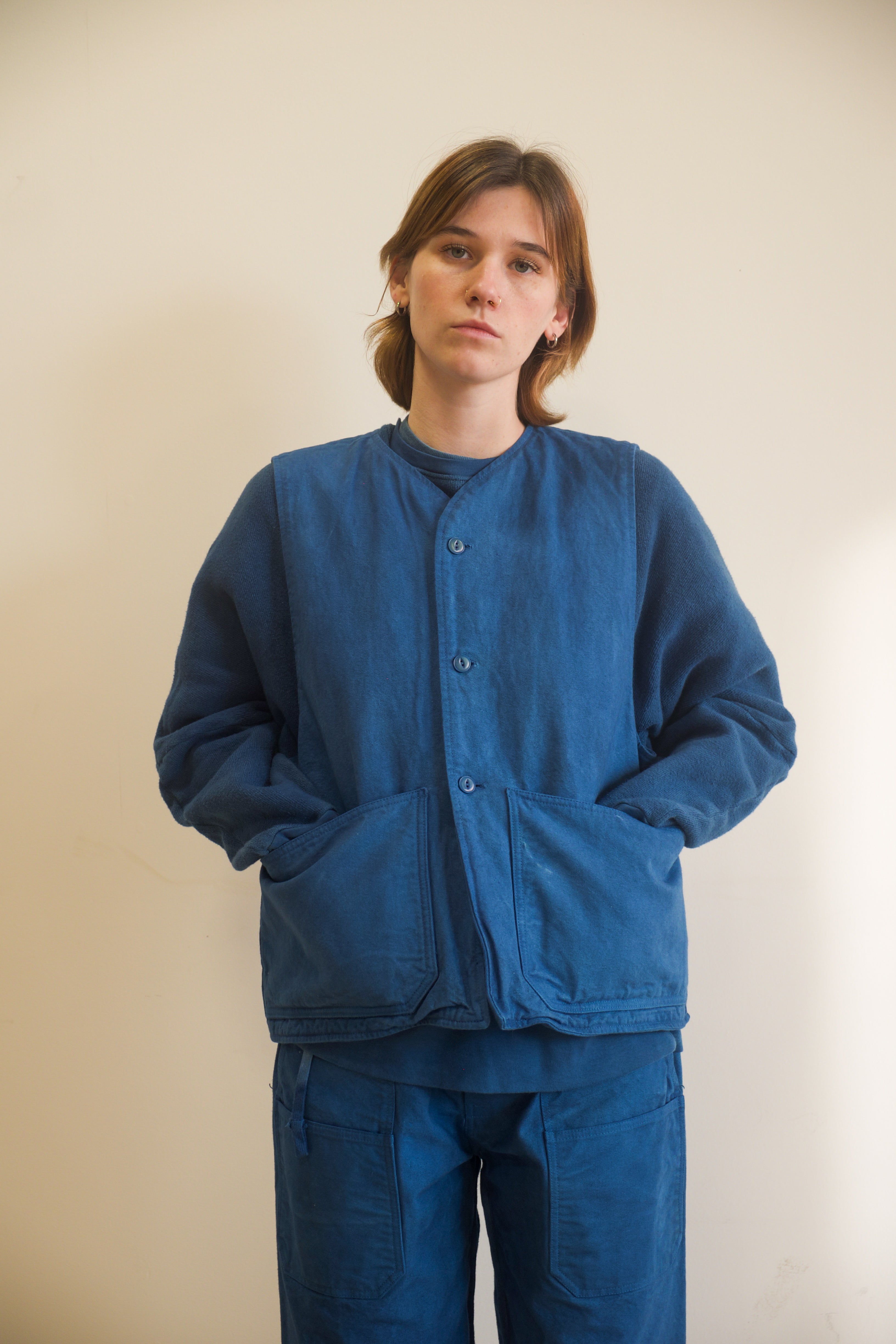 6-Pocket Reversible Harvest Vest in 10oz Organic Cotton Duck Canvas and Twill