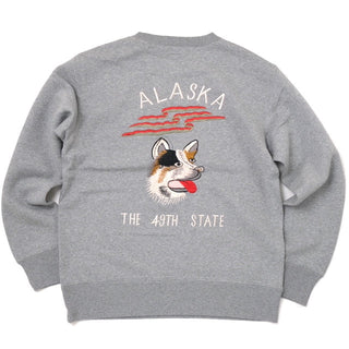 Suka Crew Sweatshirt Embroidered “ALASKA” - GREY