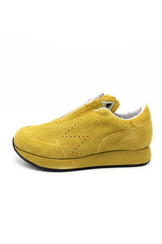 Suede ZIP-UP Sparrow sneaker- mustard