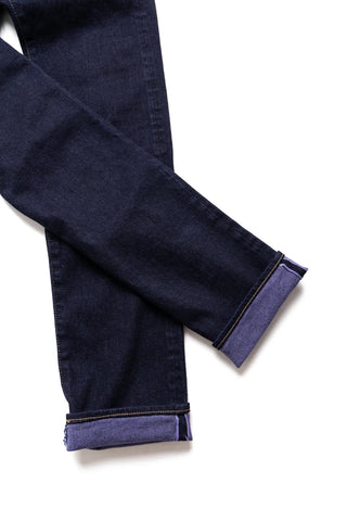 Oni Relaxed Tapered 15oz stretch denim with Violet Topping