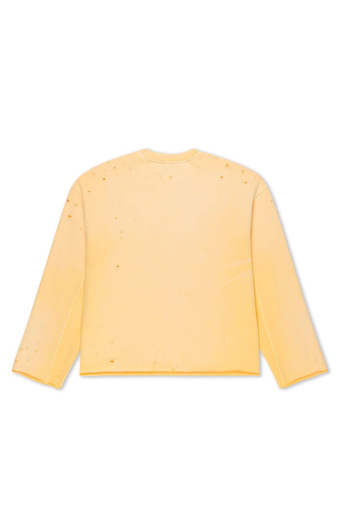 Yellow Cropped Aged Crewneck