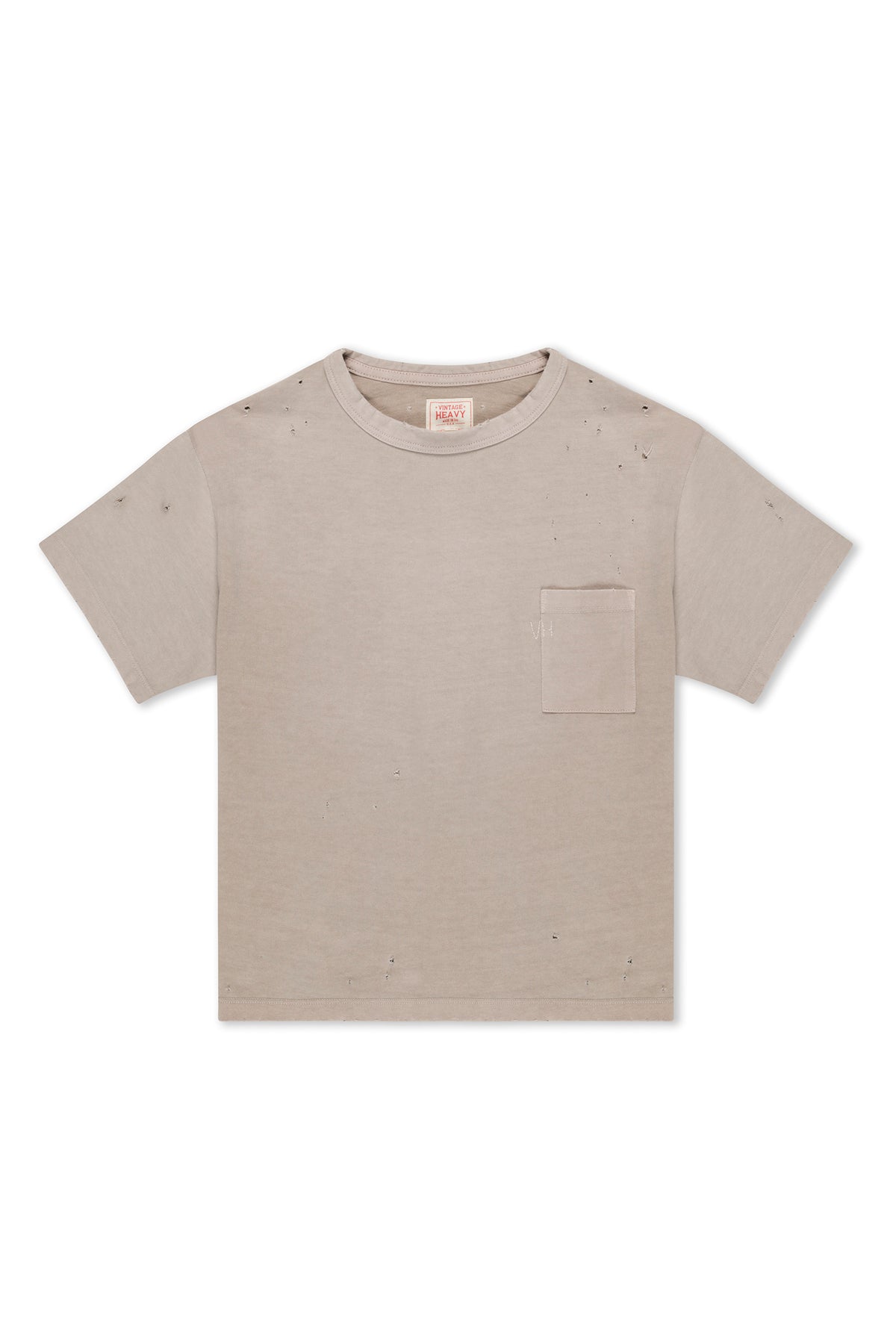 Tan Cropped Aged Tee