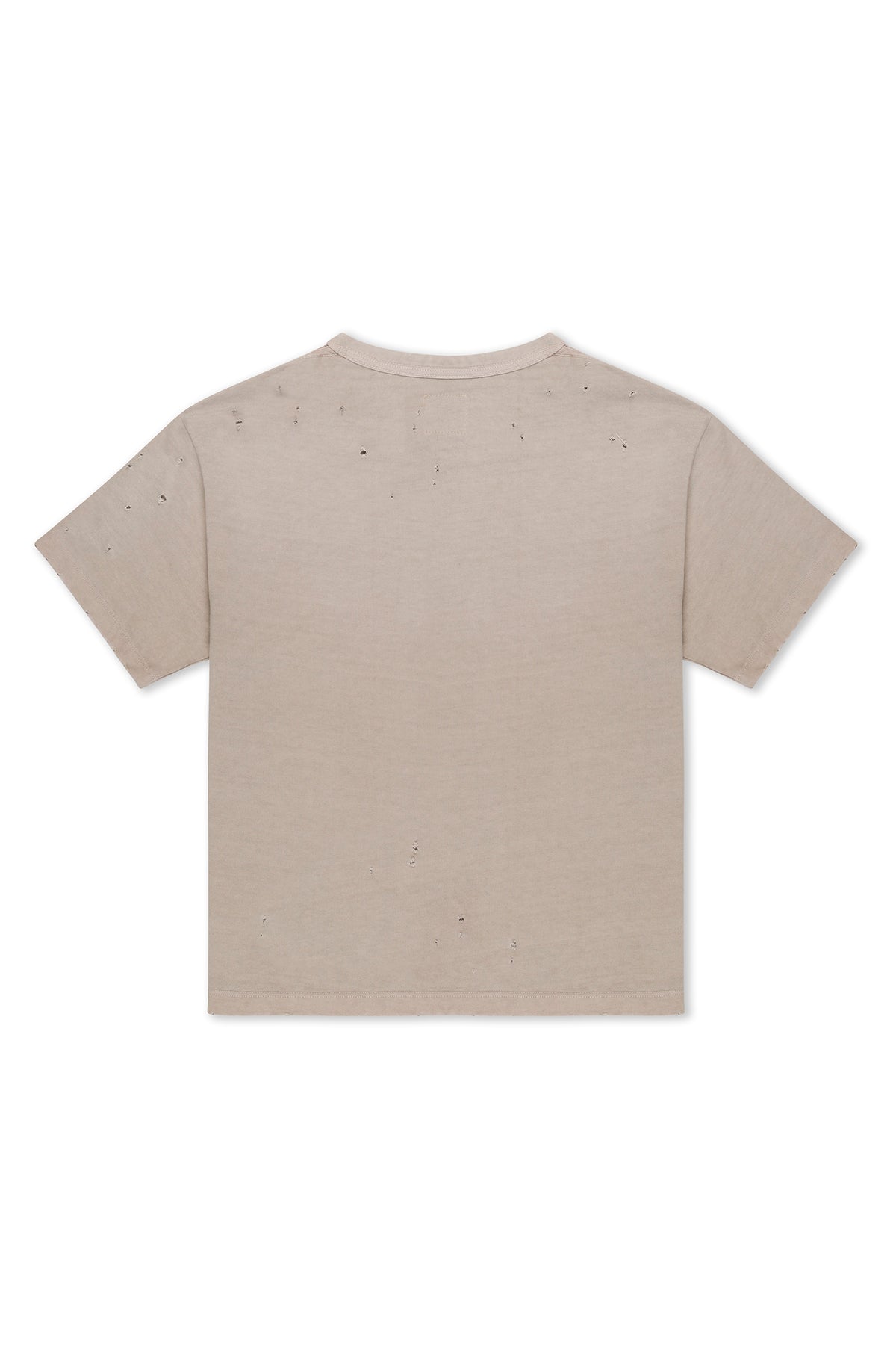 Tan Cropped Aged Tee