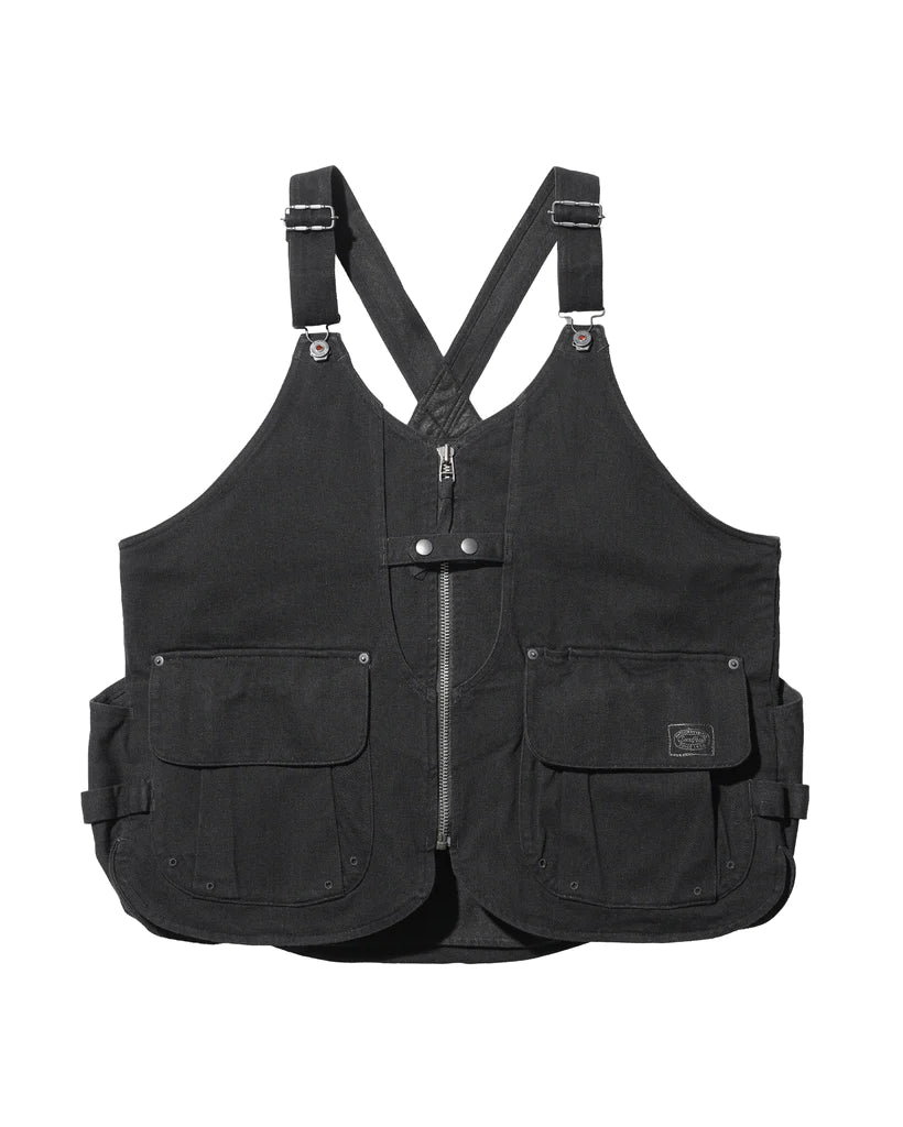 TAKIBI Denim vest - Black