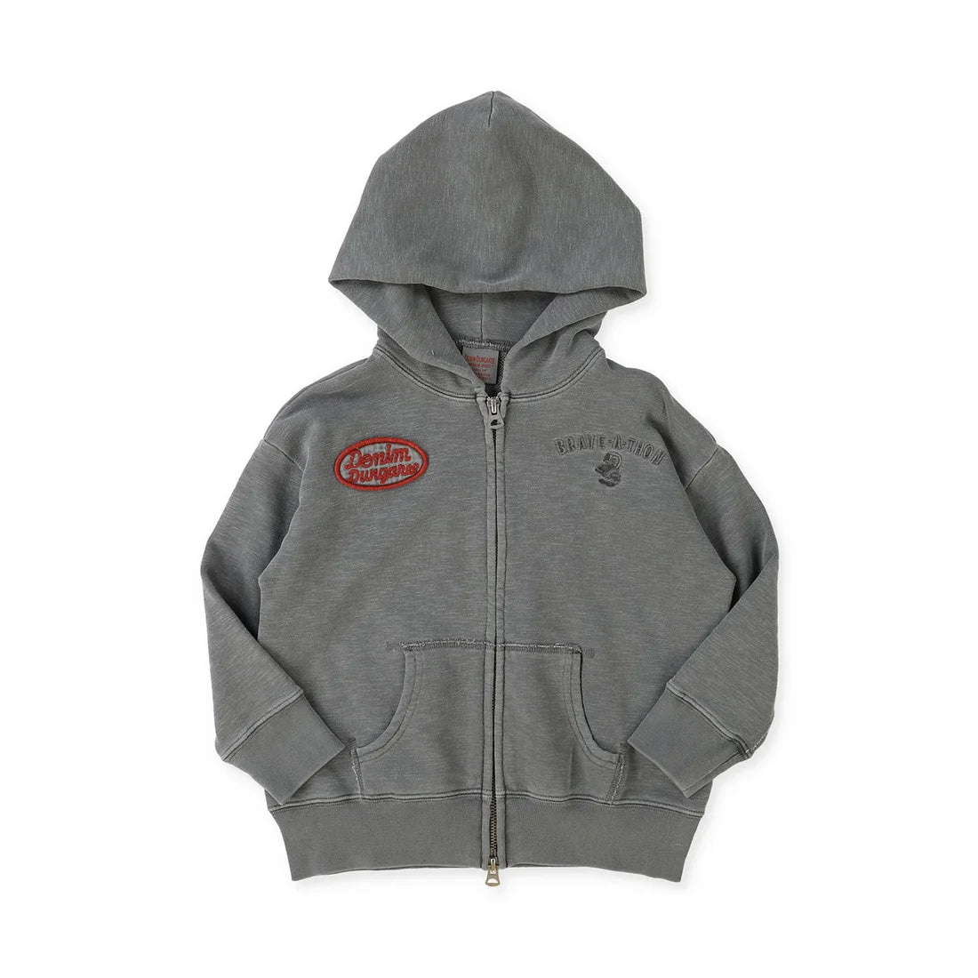 Denim Dungaree Pile PENNIE Zip-up Hoodie