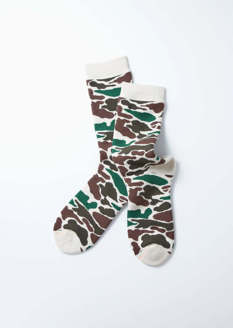 ROTOTO PILE CAMO CREW SOCKS