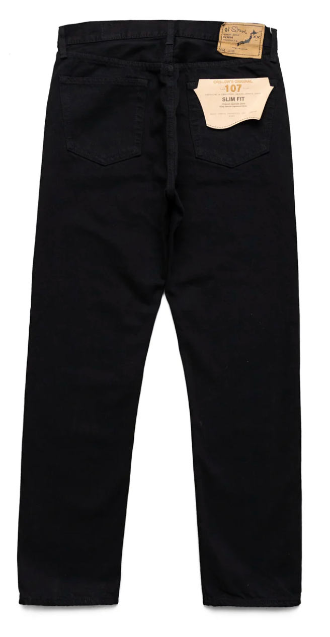 OrSlow 107 Ivy Fit Black Denim D61