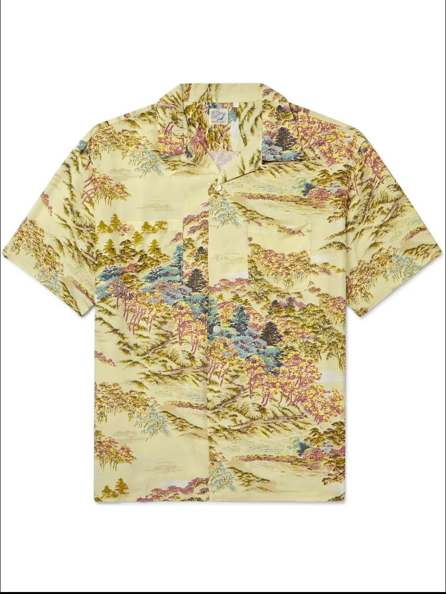 ORSLOW HAWAIIAN SHIRT-YELLOW