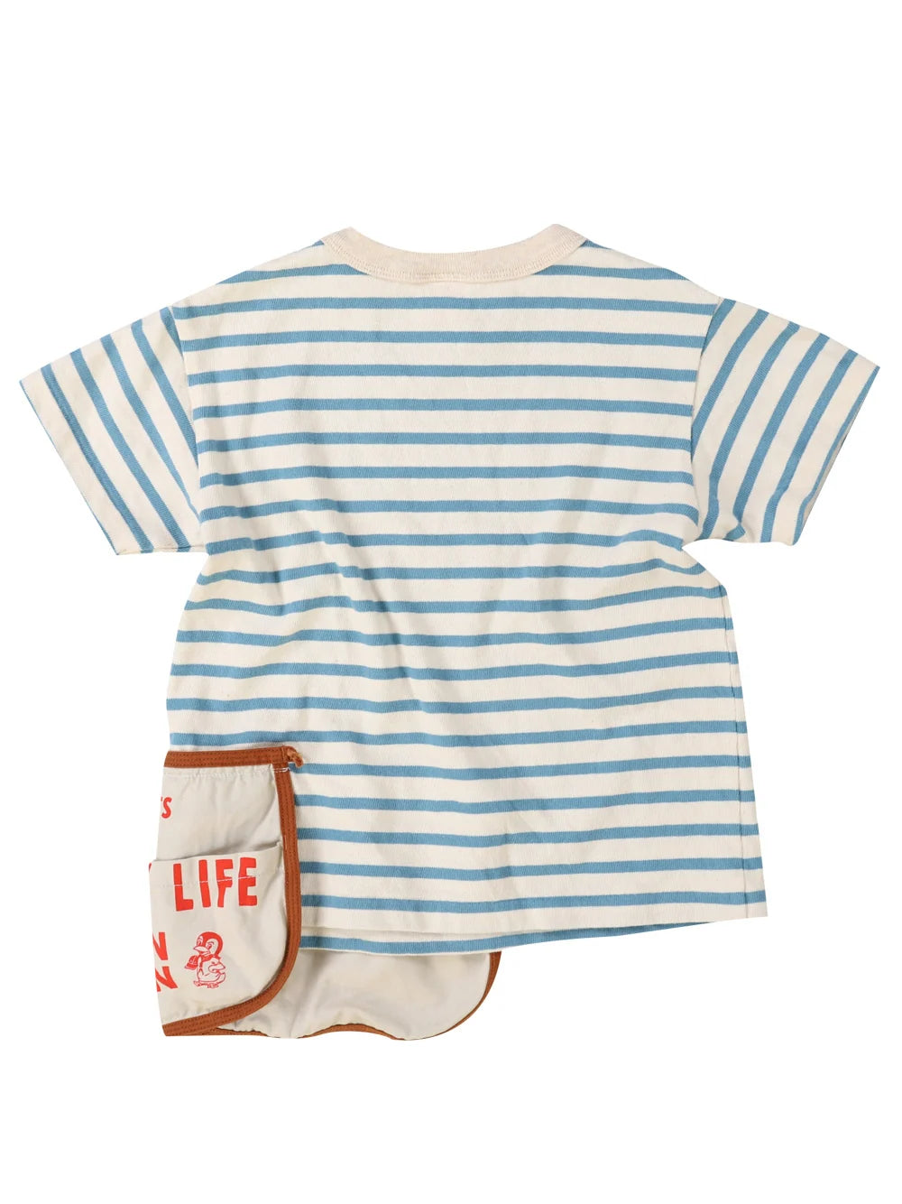 Denim Dungaree Striped Cotton Jersey Apron S/S TEE