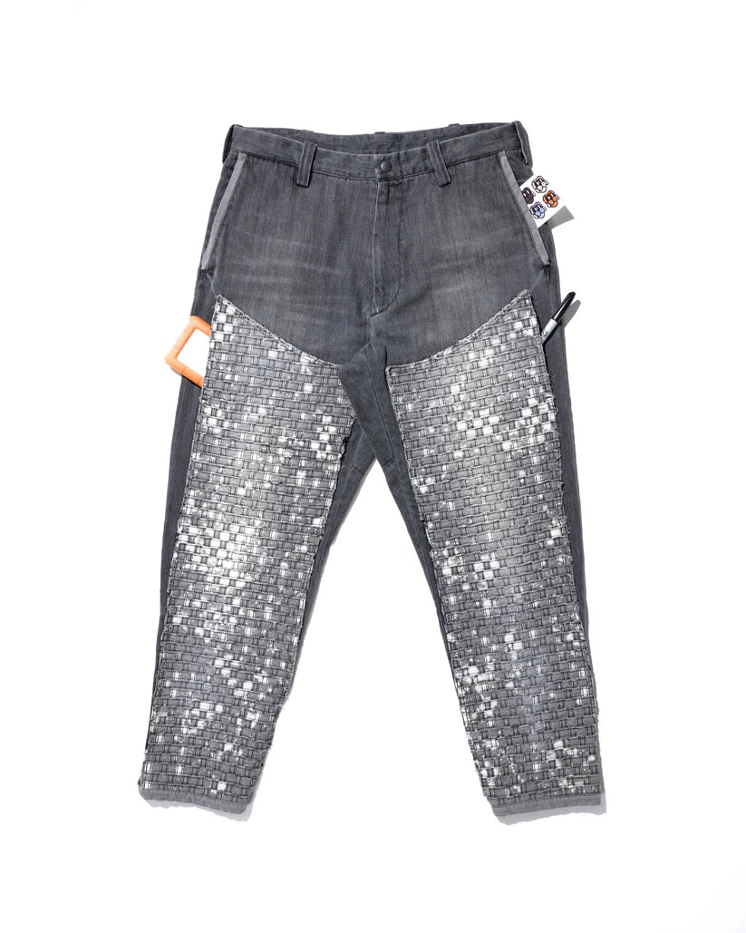 CHITO 10 Pocket Double Knee Woven Denim (Washed Black) (L) - C0225D002